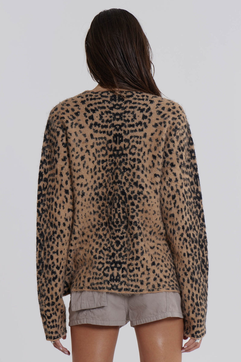 Leopard Chuck Cardigan | Jaded London
