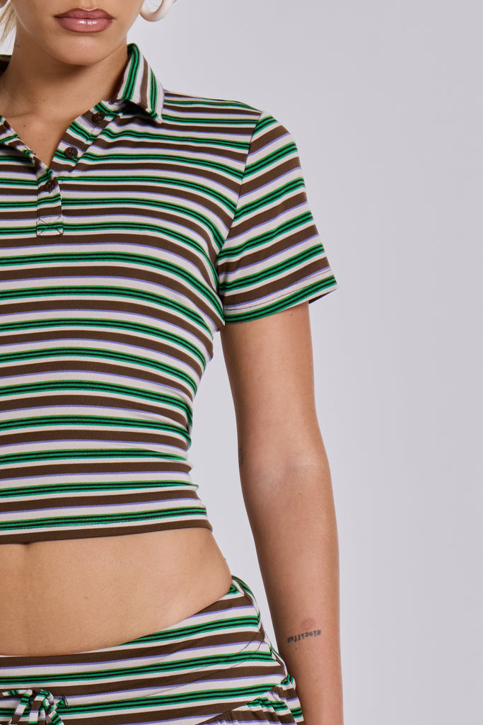 Mila Stripe Polo Shirt