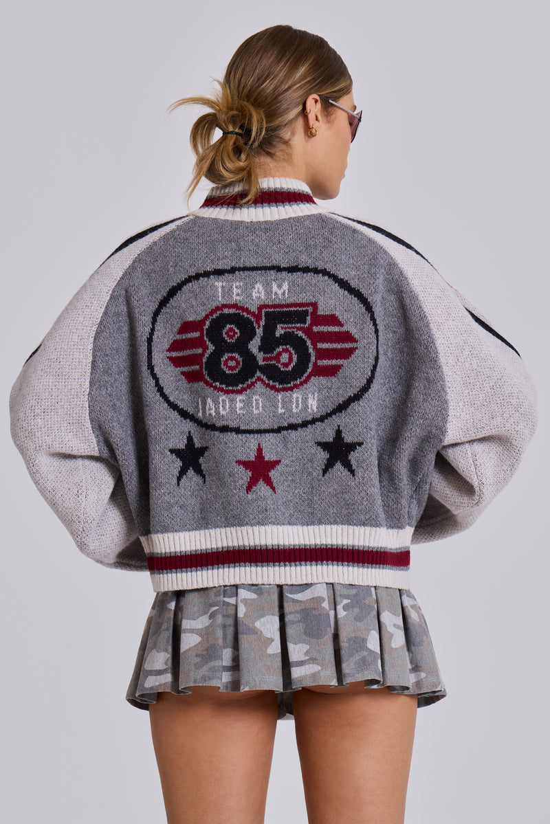 Team 85 Knitted Bomber Jacket