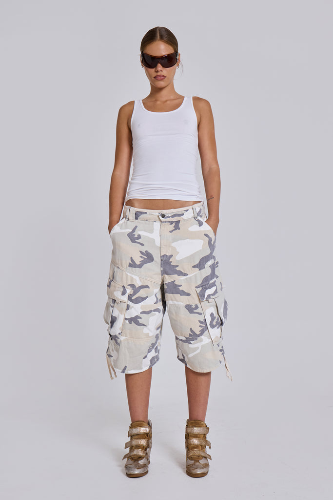 Snow Camo Cadet Cargo Shorts