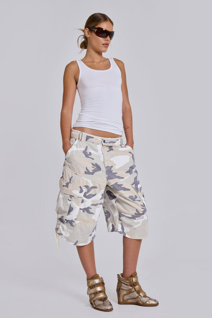 Snow Camo Cadet Cargo Shorts