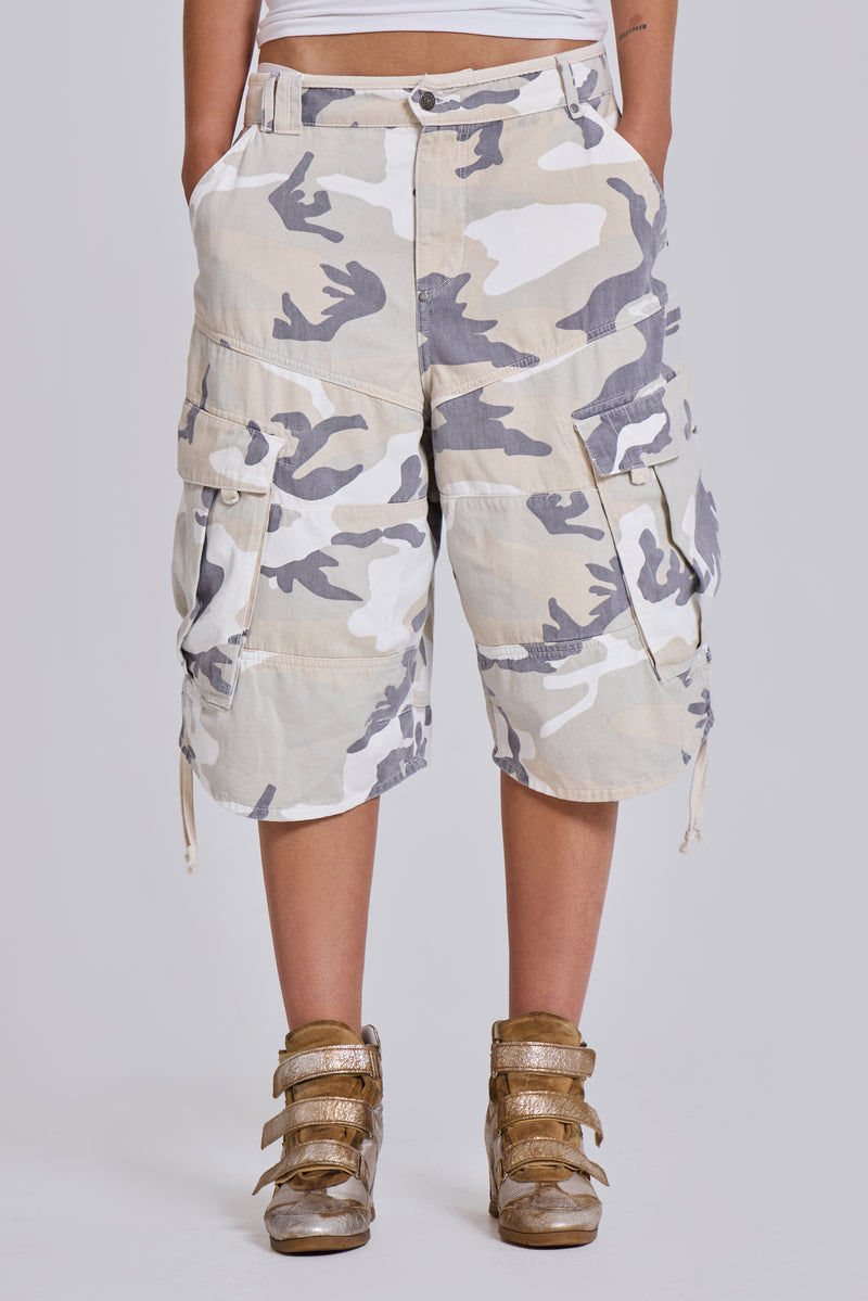 Snow Camo Cadet Cargo Shorts