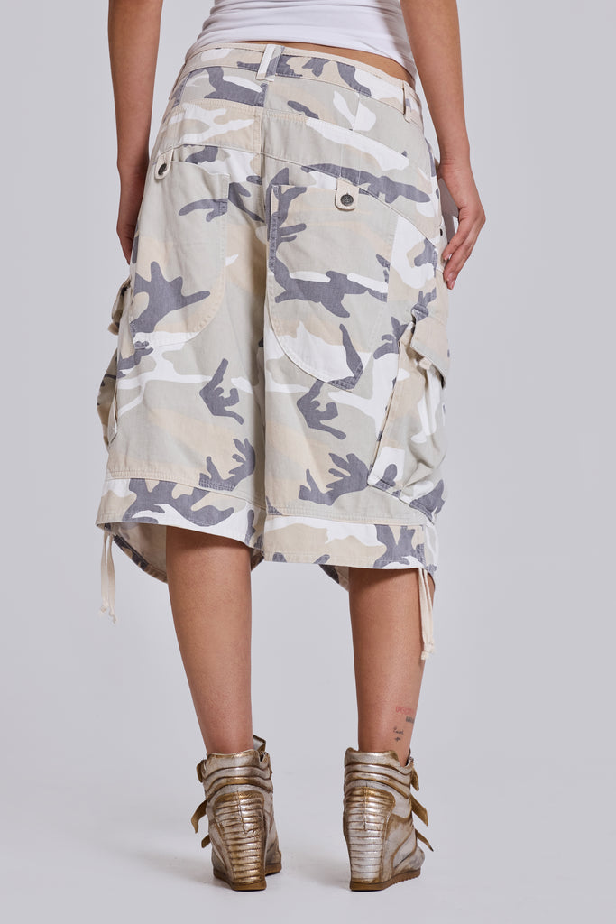 Snow Camo Cadet Cargo Shorts