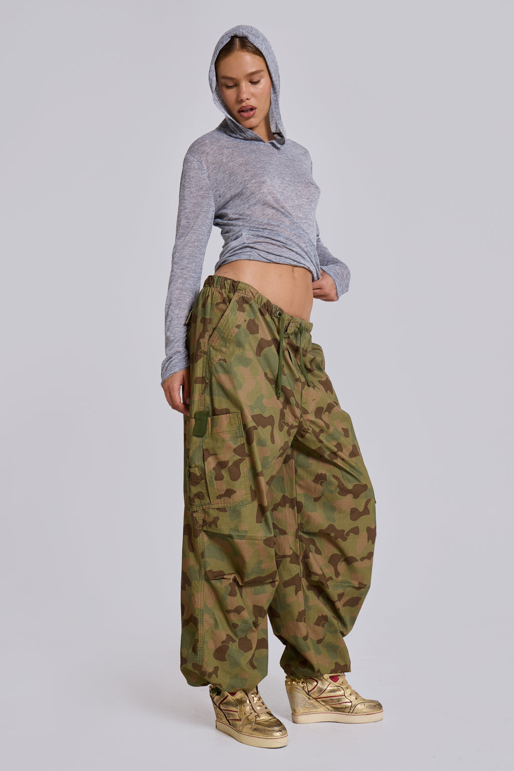 Duck Camo Parachute Pants | Jaded London | Clothing