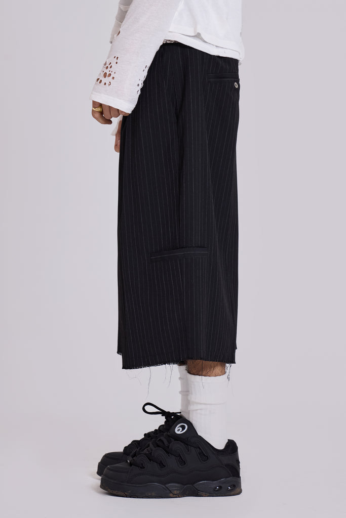 Black Pinstripe XL Goliath Baggy Shorts