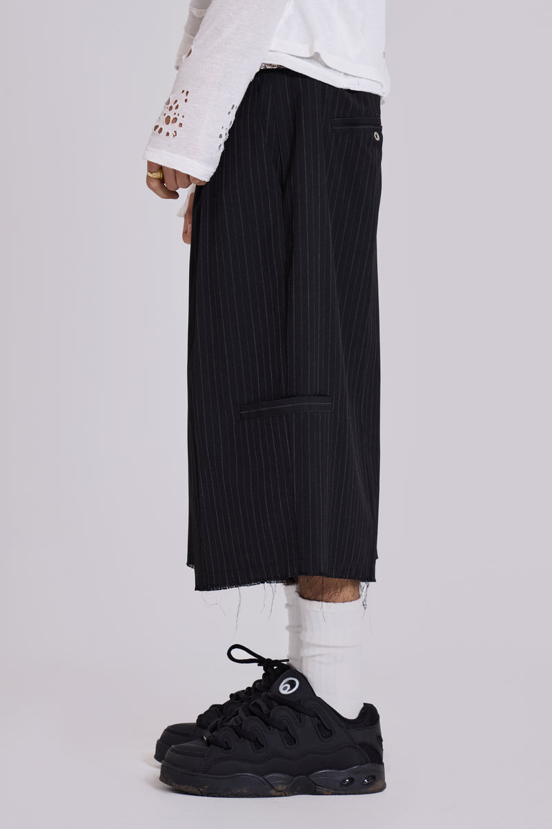 Black Pinstripe XL Goliath Baggy Shorts