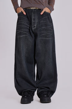 Black Coated XL Colossus Jeans - W26 / Black