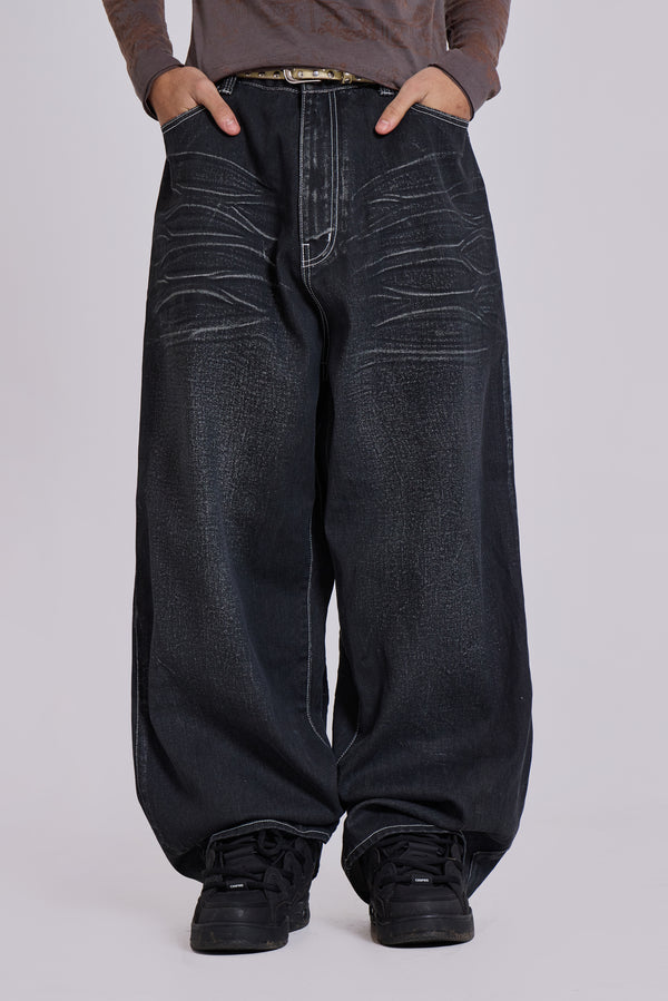 Black Coated XL Colossus Jeans