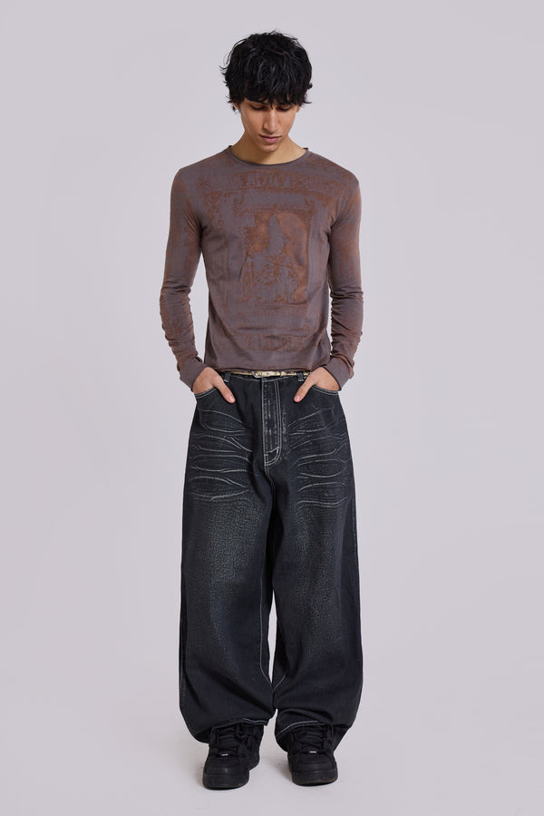 Black Coated XL Colossus Jeans