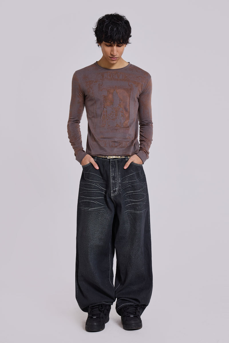 Black Coated XL Colossus Jeans