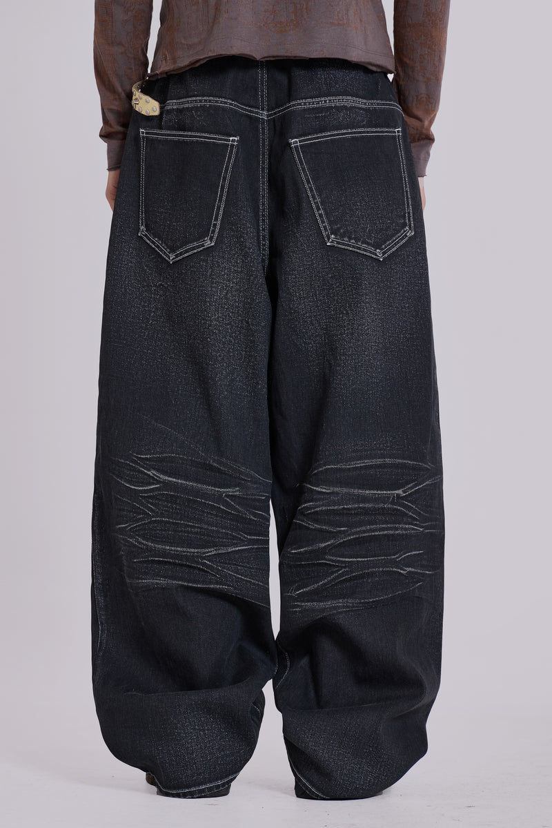 Black Coated XL Colossus Jeans