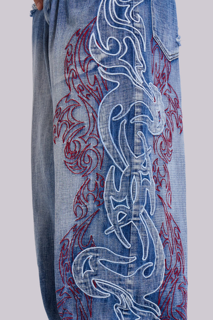 Layered Tribal XL Colossus Jeans