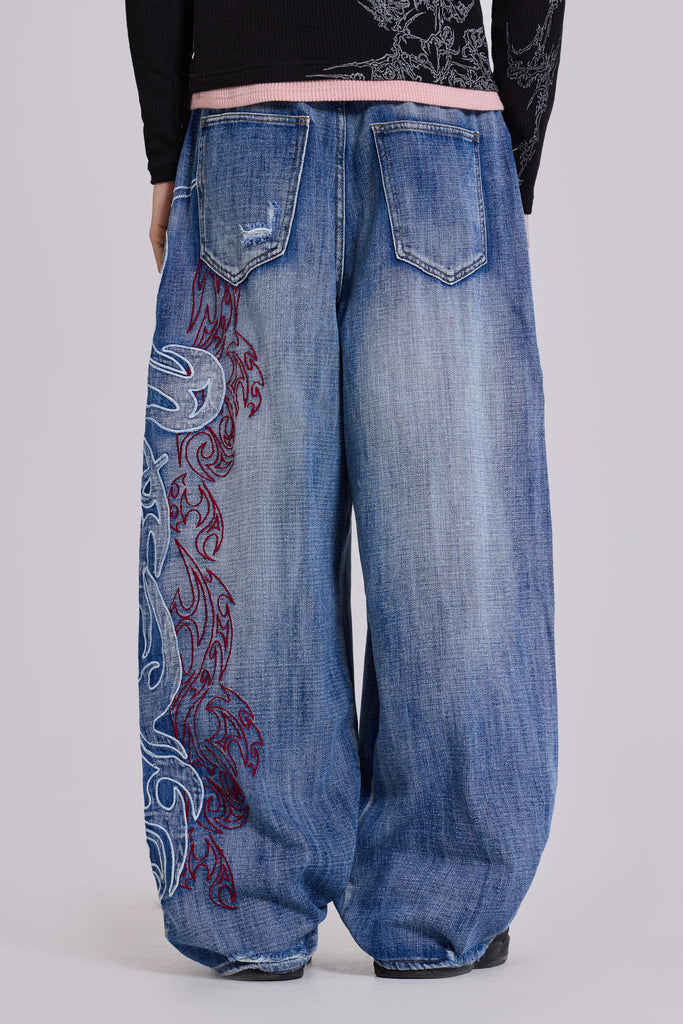 Layered Tribal XL Colossus Jeans