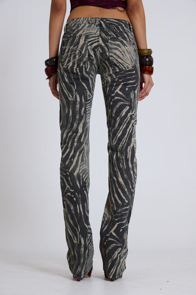 Leona Bootcut Cooper Jeans in Zebra