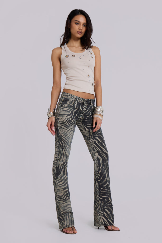 Leona Bootcut Cooper Jeans in Zebra