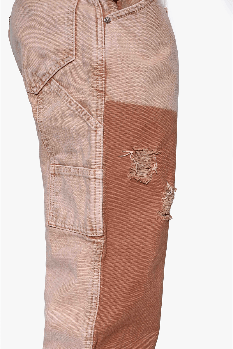 Sand Carpenter Jean With Inserted Panel