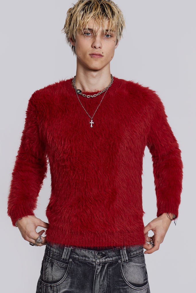 Red Ominous Knit Jumper