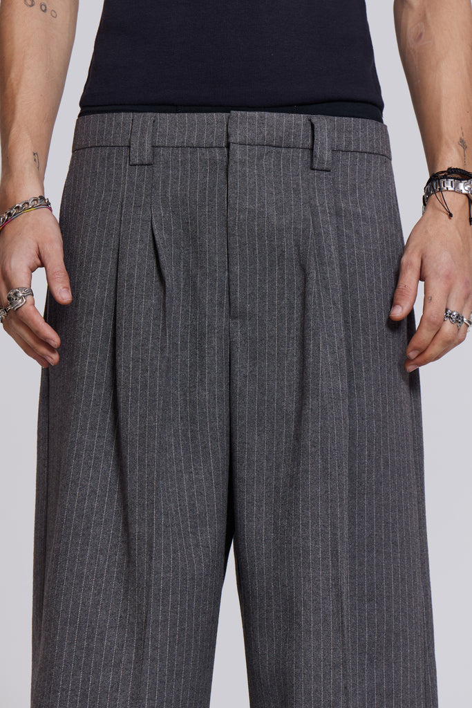 Goliath Light Grey Pinstripe Suit Pants