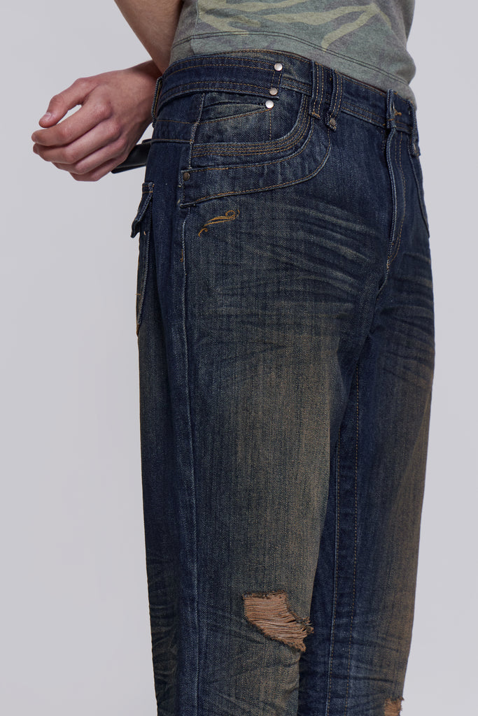 Embroidered Bass Jeans