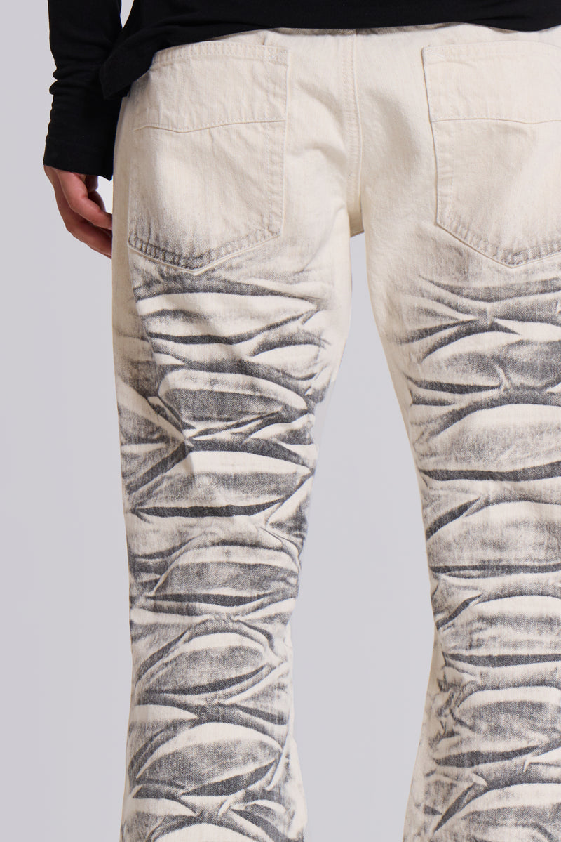 Arctic White Drift Flared Jeans