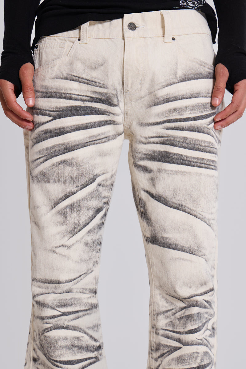 Arctic White Drift Flared Jeans