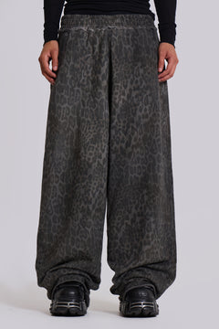 Charcoal Leopard Monster Joggers – view 1