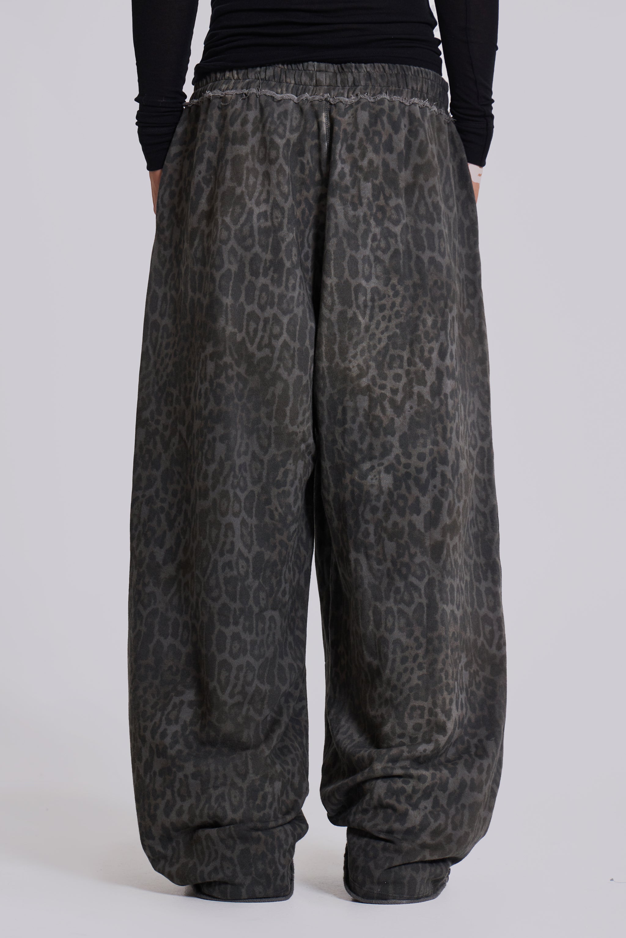 Charcoal Leopard Monster Joggers