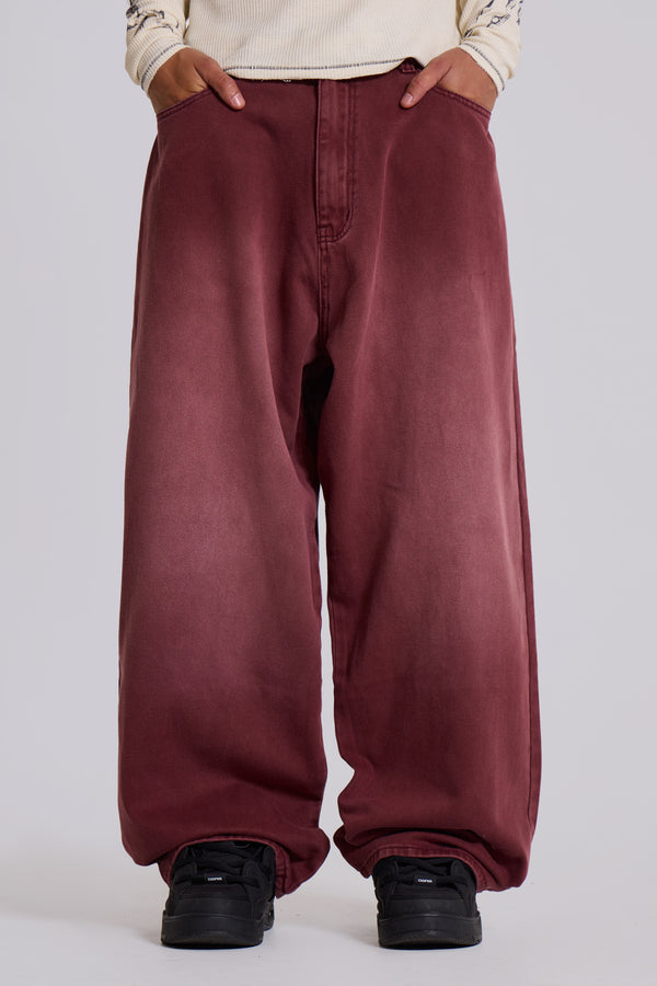 Burgundy Washed XL Colossus Jeans