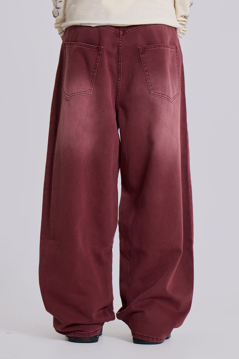 Burgundy Washed XL Colossus Jeans