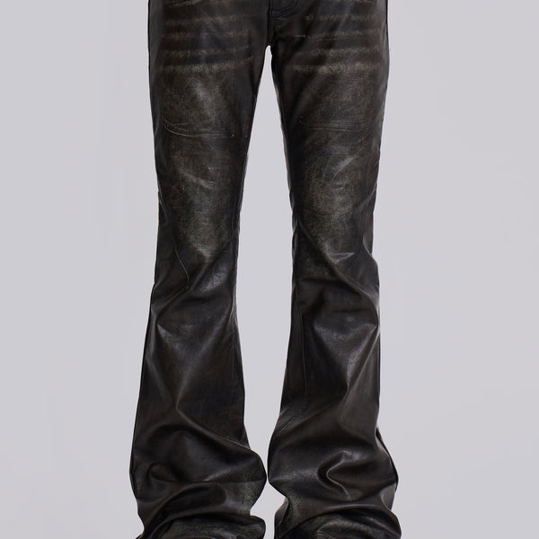Washed Black PU Drift Jeans | Jaded London | Clothing