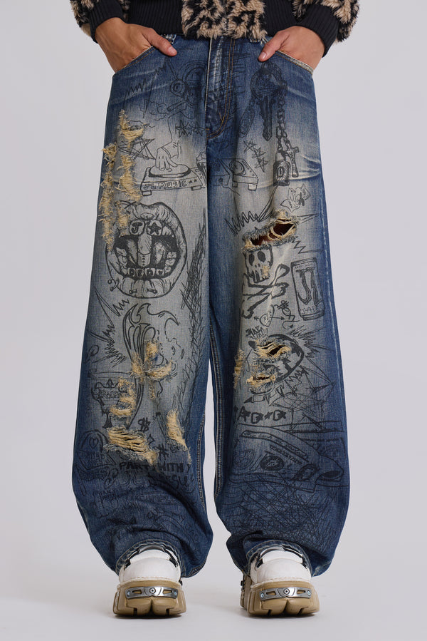 Graffiti XL Colossus Washed Jeans