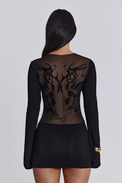 Black Wings Mesh Dress – view 1