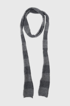 Stripe Knit Skinny Scarf – view 1