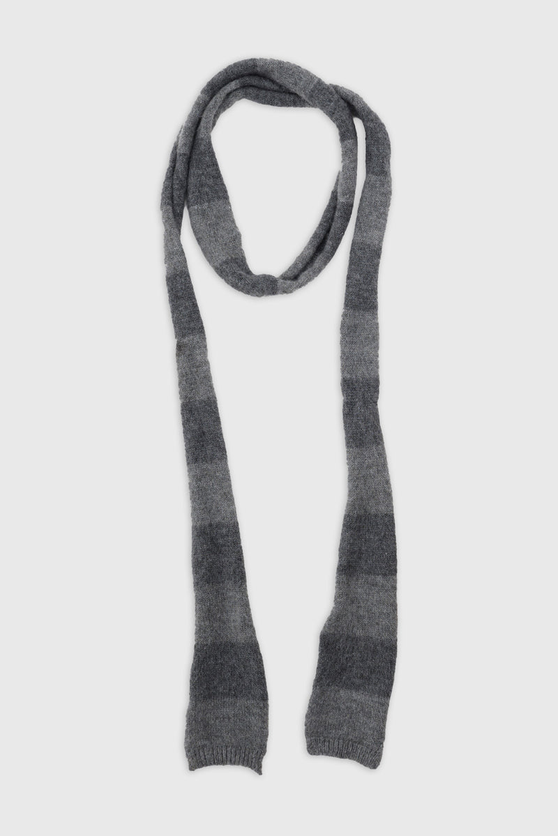 Stripe Knit Skinny Scarf