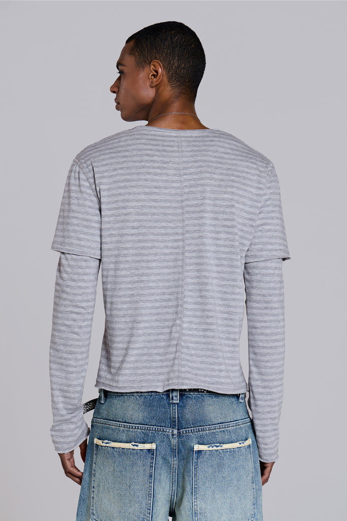 Line Double Layer Long Sleeve Top | Jaded London | Clothing