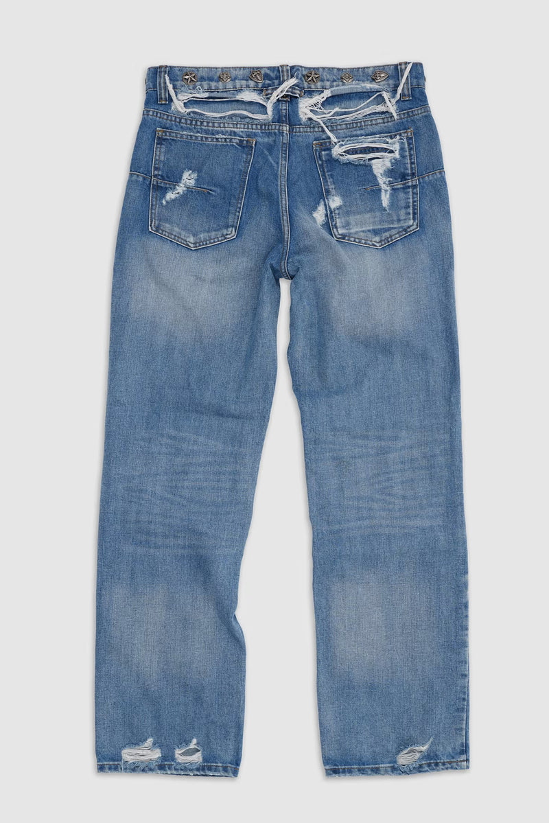 Metal Stud Waistband Muse Jean