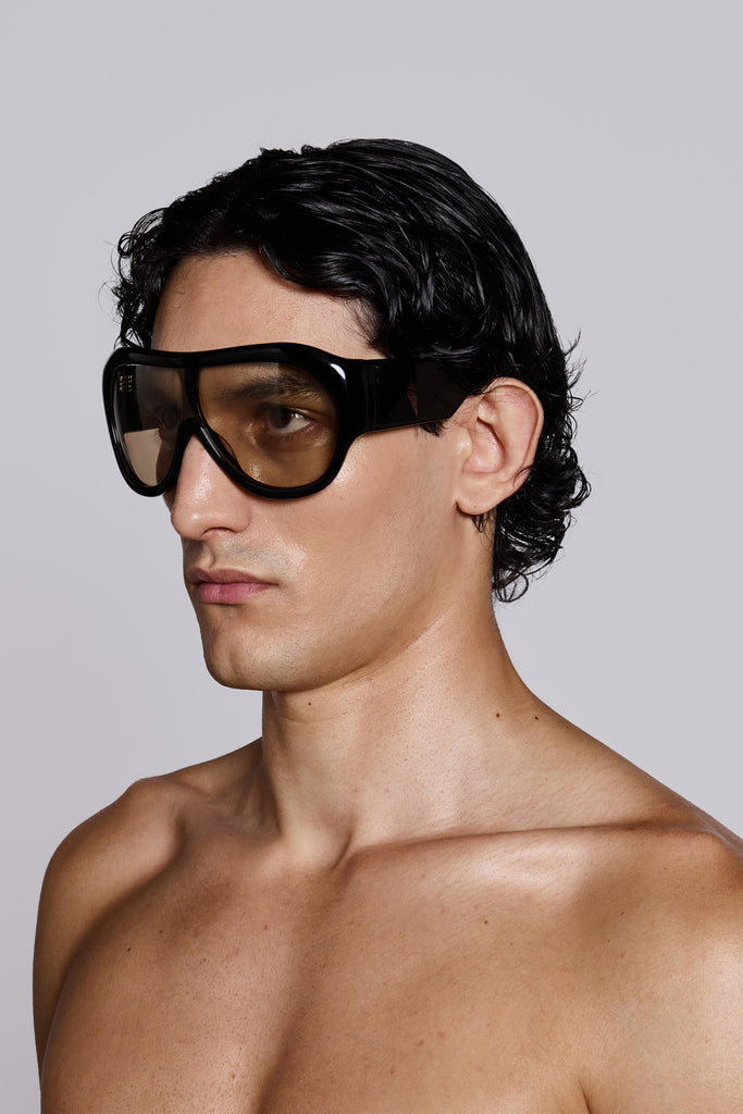 Noctra XL Stud Sunglasses in Amber