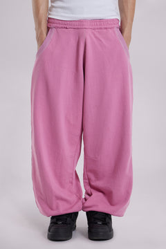 Pink Baggy Cuffed Monster Joggers - XL / Grey