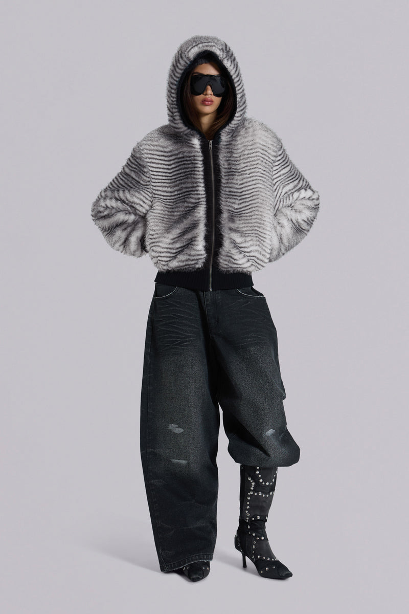 White Bear Faux Fur Jacket