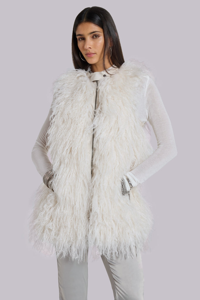 Tilia Faux Mongolian Fur Gilet