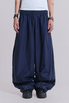 Navy Vapor Tracksuit Bottoms - XXS / Grey