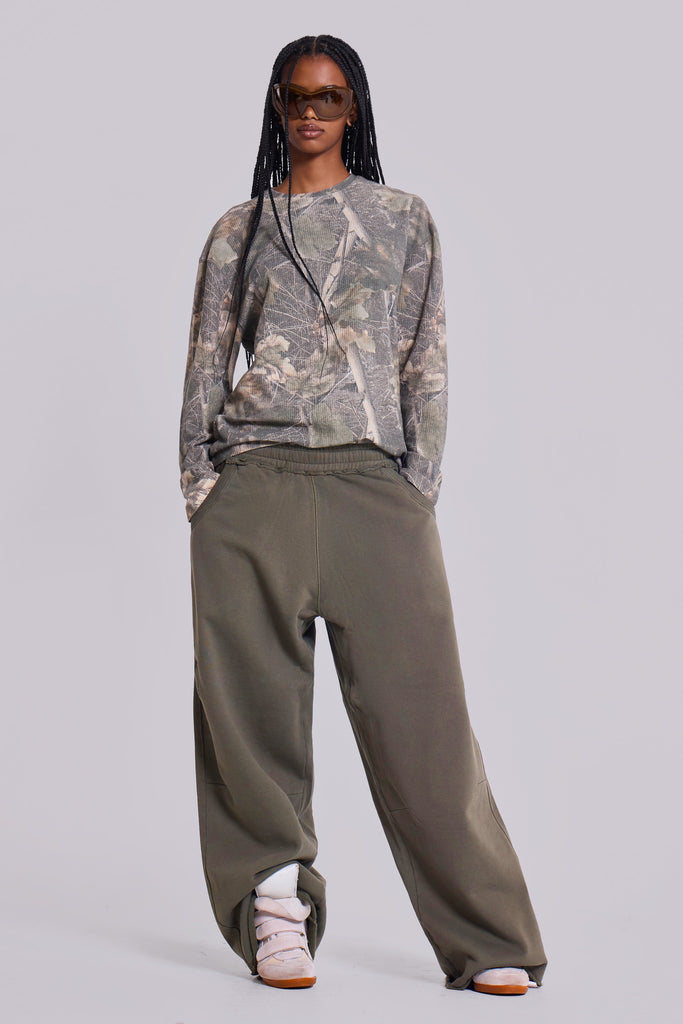 Military Green Baggy Monster Joggers