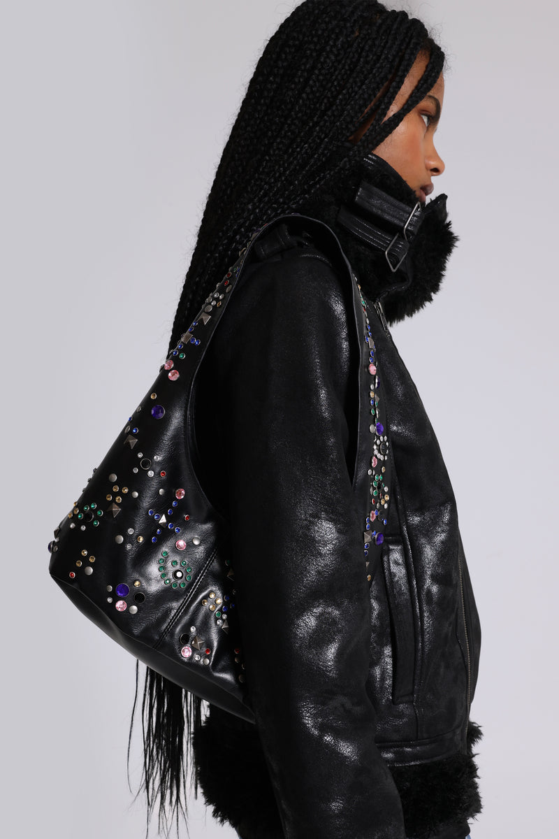 Jexa Jewel Studded Bag | Jaded London | Clothing