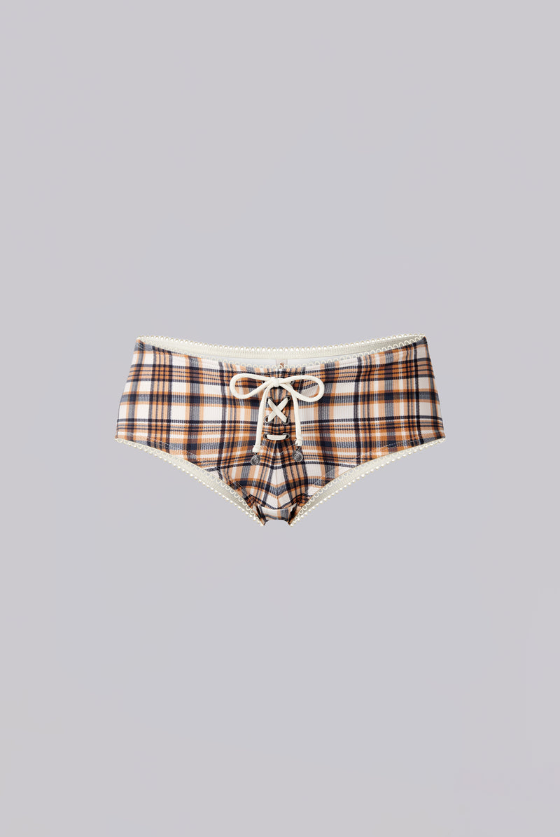 Checked In Bikini Hot Pants