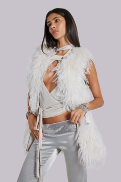 Tilia Faux Mongolian Fur Gilet – view 1