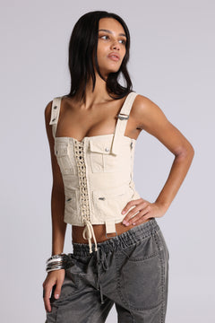 Ecru Cargo Corset – view 1