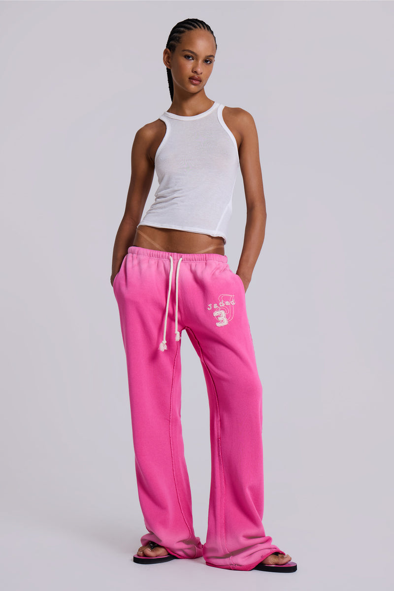Cleo Slouchy Bootcut Jogger in Pink