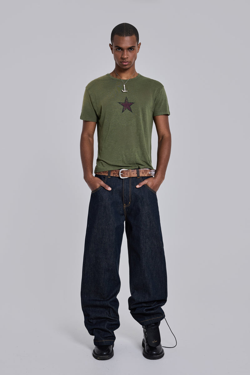 Green Star Sun Faded T-Shirt