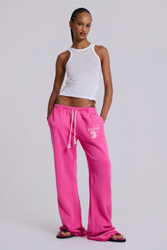 Cleo Slouchy Bootcut Jogger in Pink – view 1