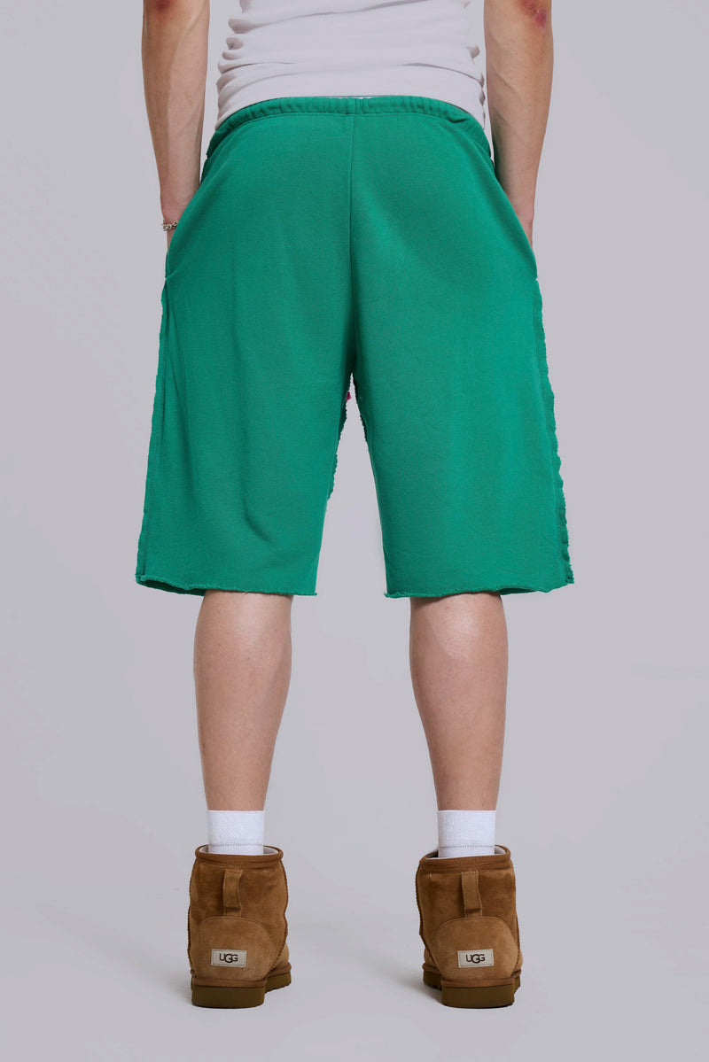 Cleo Slouchy Jogger Shorts in Green